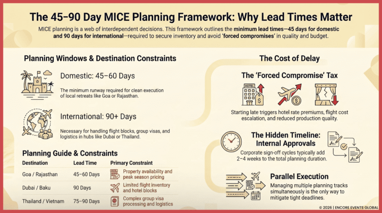 Domestic vs. International MICE Understanding 45-90 Day Lead Times